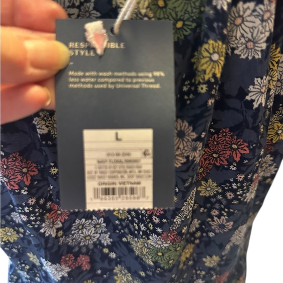 Universal Thread Navy Floral Mini Dress size Large NWT - Picture 4 of 5